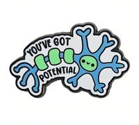 Ficsowy Neuron Cells Reach Your Potential Brooch Science Enamel Badge, Cellular Brooch - Brain Cell Lapel Pin, Metal, no gemstone