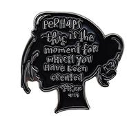 Ficsowy "Perhaps this Is the Moment for Which You Have Been Created" - Inspirational Quote Enamel Pin, Encouragement Lapel Pin,Unique Gift for Backpack, Hats, Jackets