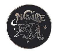 Ficsowy Retro Enamel Pin | Mysterious Black Cat Pin | 80s Alternative Music Merch | for Music Enthusiasts Gift, for Backpack, Hat, Clothes