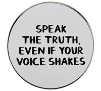 Ficsowy Speak The Truth Inspirational Quote Enamel Pin Lanyard Pins for Jacket Backpack Or Hat