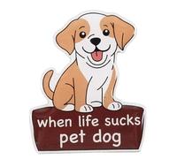 Ficsowy When Life Sucks, Dog Lapel Pin Backpack Accessory Fun Gift