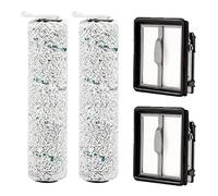 Fictezlove Accessories for Bissell CrossWave X7 Pet Pro 2955N, 3479N Multi-Surface All in One Wet/Dry Vacuum Cleaner, 2 Pieces Replacement Filters and 2 Pieces Multi-Surface Brush Roll (White