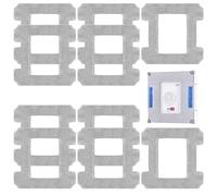 Fictezlove Pack of 10 Replacement Wipes for Ecovacs Winbot W2 Omni / W2 / W1 Pro / W1 Window Cleaning Robot Washable Microfibre Cleaning Pad Accessories