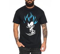 Fiction Goku Vegeta Men's T-Shirt Dragon Master Son Ball Pulp Tarantino Quentin Db, Farbe2:Schwarz;Größe2:Large