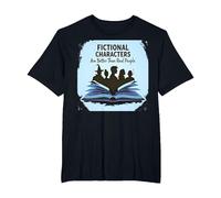 Fictional Characters are Better Than Real People Book Lover T-Shirt, Men's Big and Tall, Black, 3X Tall