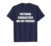 Fictional Characters are My Friends T-Shirt, Men, Navy, L