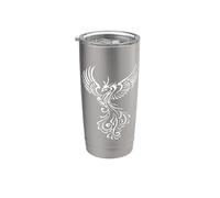 Fictional Phoenix Creature in Flight Artistic Illustration Stainless Steel Insulated Tumbler