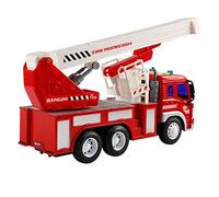 Fictory 1:16 Sound and Light Fire Truck Toy, Friction Driven Inertial Vehicle for Kids, Engaging Play, Affordable Gift for Children