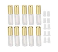 Fictory 1.2ML Lip Gloss Tubes Gold Transparent Sealed Leak-Proof Travel DIY Container