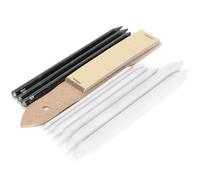 Fictory 10-Piece Charcoal Sketch Drawing Tool Set with Sandpaper Blending Stumps Carbon Pens Paper Smudgers for Shading Detail Art Supplies Portable Kit for Beginners Students Professional Artists
