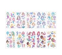 Fictory 10pcs Glittering Animal Tattoo Stickers - Waterproof Fun for Kids' Summer, Easy to Apply