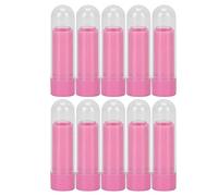 Fictory 10pcs Lipstick Tube 9mm Refillable DIY Lip Balm Container, Leak-Proof Lid, Light Pink