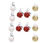 Fictory 12-Pack 3D Christmas Foam Balls, Red Gold White Glitter Ornaments for Holiday Tree Decor