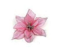 Fictory 13cm Pink Christmas Flower, Artificial Poinsettia for Holiday Decor, Festive Floral Arrangement for Tree Wreath and Home Decoration