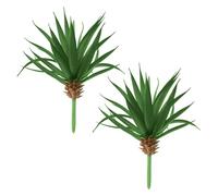 Fictory 2-Pack Artificial Succulent Plants, Large Sword Leaf Fake Plastic Greenery, 3D Realistic Faux Plants for Doorway Floral Arrangements and Home Decor