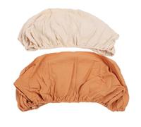 Fictory 2 Pack Bassinet Fitted Sheets, Soft Breathable Cotton for Oval & Rectangle Mattress, Apricot Caramel, Affordable Comfort for Baby's Sleep