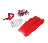 Fictory 20 Sets Christmas Decoration Star Keychain Kit with Stainless Steel Star Buckle, Gift Bag, Tag and Rope for Christmas Tree Ornaments, Party and Home Decor