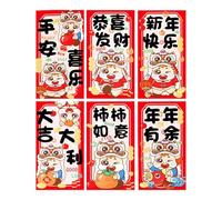 Fictory 2026 Year of the Horse Red Envelopes, Creative Cartoon Design Lai See Packets, 6 Styles Mixed Assortment for Chinese New Year Gifts