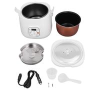 Fictory 2L Portable Car Rice Cooker 12V, Quick Cooking, Non-Stick, Insulation & Reservation, Sealed Design with Steam Plate, Electric Travel Cooker