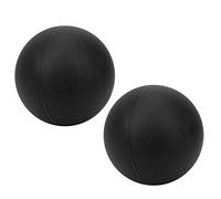Fictory 2pcs Black Silicone Massage Balls, Yoga Fitness for Pain Relief, Durable Therapy Tool
