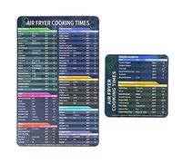 Fictory 2Pcs Magnetic Kitchen Fryer Cooking Times Chart, Quick Reference Guide for Easy Frying, Avoid Overcooking, Essential Accessory for Consistent Results