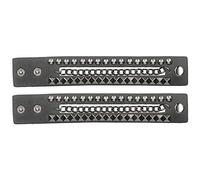 Fictory 2Pcs Punk Wristband Vintage MultiLayer Rivet Motorcycle Faux Leather Cuff - Unique Style, Affordable Price