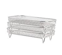 Fictory 3 Pcs Air Fryer Rack Set, Compatible with Ninja DZ201, Stackable Dehydrator Racks, Stainless Steel Stand, Maximize Cooking Space, Essential Air Fryer Accessories