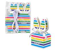 Fictory 30pcs Colorful Square Cute Rabbit Gift Boxes, Easter Party Favor Boxes, Paper Candy Boxes for Holiday Treats