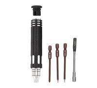 Fictory 4 in 1 RC Hex Key Set, Aluminum Steel Screwdriver Kit, 0.5mm 1.3mm 1.5mm 4mm, Essential Tool for RC Car, Quadcopter, Helicopter, Drone, Durable and Versatile for Precision Repairs