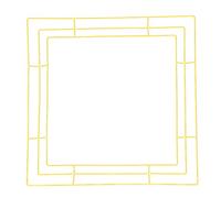 Fictory 40cm Square Metal Wreath Frame, Gold DIY Wreath Base for Christmas Holiday Decor, Indoor Outdoor Wall Door Decoration Craft Ring