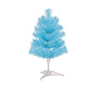 Fictory 45cm Blue Christmas Tree, PVC Artificial Tree for Indoor Outdoor Holiday Decor, Festive Tabletop Decoration with Garland