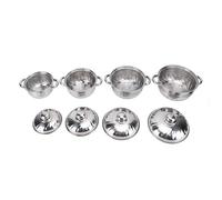 Fictory 4pcs Stainless Steel Pots Set, Non-Stick Stockpot with Lids, Dual Handles for Safe Cooking, Versatile Kitchen Cookware, Even Heat Distribution