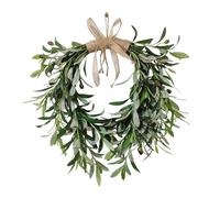 Fictory 50CM Artificial Olive Leaf Wreath, Spring Summer Decor, European Style Door Hanger Wall Hanging for Home Decor