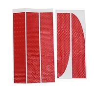 Fictory 5PCS Reflective Stripe Stickers Universal Waterproof Red for Night Safety