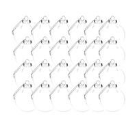 Fictory 6-Pack Shatterproof Fillable Christmas Ornaments, 6cm Clear Plastic Hanging Balls with Ropes for Holiday Tree Decor, Wedding Favors, and Wall Decorations