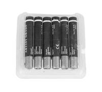 Fictory 6-Piece Metallic Silver Oil Pastel Set Soft Artist Grade Colour Crayons for Blending Shading Impasto Stenciling Dotting Non-Toxic