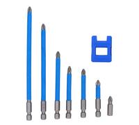 Fictory 7PCS Cross Screwdriver Bit Set PH2 Magnetic Electric Drill Bits with Magnetizer, Precision Tool for Tight Spaces, Durable and Versatile, Easy Bit Changes
