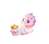 Fictory Adorable Chinese Dragon Figurine, Cute Cloud-Riding Zodiac Statue, Auspicious Oriental Home Decor for Year of the Dragon