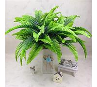 Fictory Artificial Fern Leaf Spray, 7 Branches 21 Leaves Fake Greenery, 36cm Plastic Silk Foliage for Home Decor, Centerpieces, and Tropical Party Arrangements
