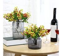 Fictory Artificial Love Pea Berry Spray, White Fake Flower for Home Decor, Wedding, Party, 25cm Foam Simulation Floral Stems