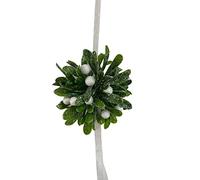 Fictory Artificial Mistletoe Ball, Green Silk Christmas Hanging Decor, 15x15x15cm Festive Ornament for Home, Tree, and Party Decoration