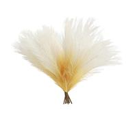 Fictory Artificial Pampas Grass 8-Pack, 45cm Gradient Yellow Faux Pampas Stems, Silk Cloth Feathers for Boho Home Decor, Wedding Centerpieces, Vase Filler, No Maintenance Fluffy Decor