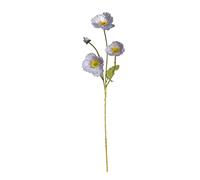 Fictory Artificial Poppy Flowers, 4-Head Flocked Faux Poppies in Light Blue, Bendable Stems for Realistic Floral Arrangements, Home Wedding Office Decor, 60cm Silk Cloth Flowers