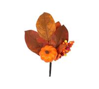 Fictory Artificial Pumpkin Leaf Branch, 23cm Realistic Foam Cloth Plastic Foliage for Autumn Christmas Home Decor, Wreaths and DIY Crafts