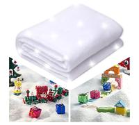 Fictory Artificial Snow Blanket Roll, 80x240cm Realistic Fake Snow Carpet for Christmas Decor, Winter Village Scene, Fiber Snow Mat for Fireplace, Tree, and Home Holiday Decoration