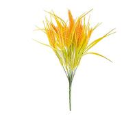 Fictory Artificial Wheat Stems, 10 Branches Plastic Fake Wheat, 48cm Tall Faux Wheat Grass, Decorative Wheat Bouquet for Home Kitchen Wedding Party Decor