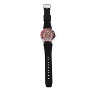 Fictory Automatic Mechanical Men's Watch, Luminous Hands, Self-Winding, 30M Water Resistant, Mineral Glass, Rotatable Bezel, 48MM Silver Red, Ideal for Sports and Formal Occasions