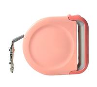 Fictory Automatic Retractable Dog Leash TPE Rubber Pink 5M, Strong Traction Lead with Ergonomic Soft Grip for Pet Walking Running Outdoor Control