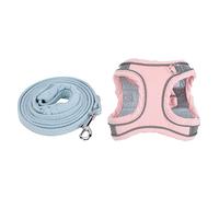 Fictory Cat Harness and Leash Set, Escape Proof, Reflective & Adjustable Vest for Kittens and Cats, Blue Pink Colour, XL