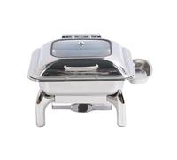 Fictory Chafing Dish Buffet Set, 6L Stainless Steel Square Chafer, Keep Food Warm, Includes Food Pan & Glass Lid, Perfect for Events, Parties, Holidays